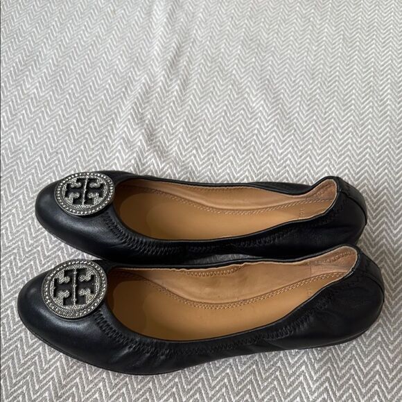 Tory Burch Black Ballet Flats 7.5 - Picture 3 of 5